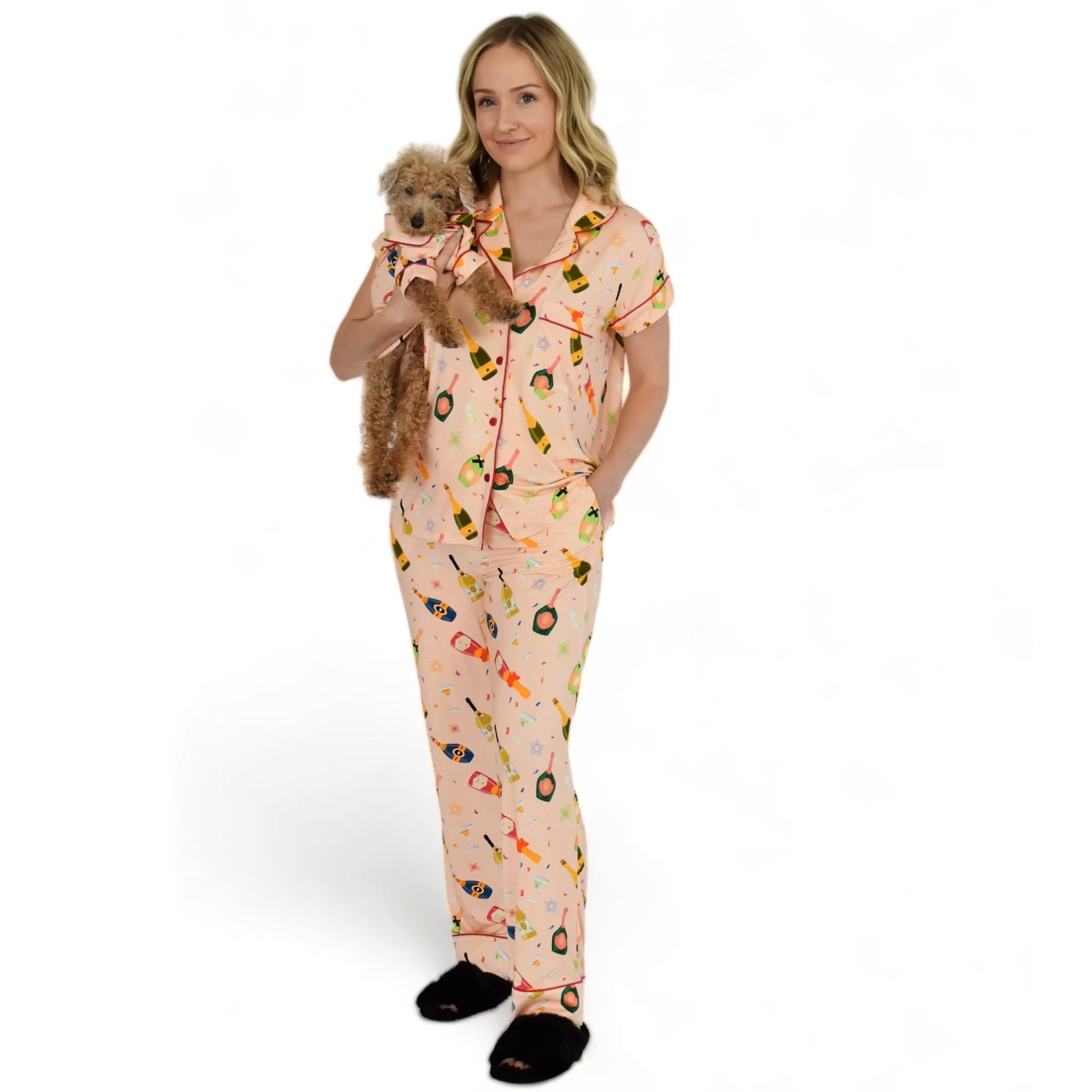 Luna Celebration Party Pajamas Short Sleeve Long Pants Set sold by Cozy Ups product image thumbnail 4