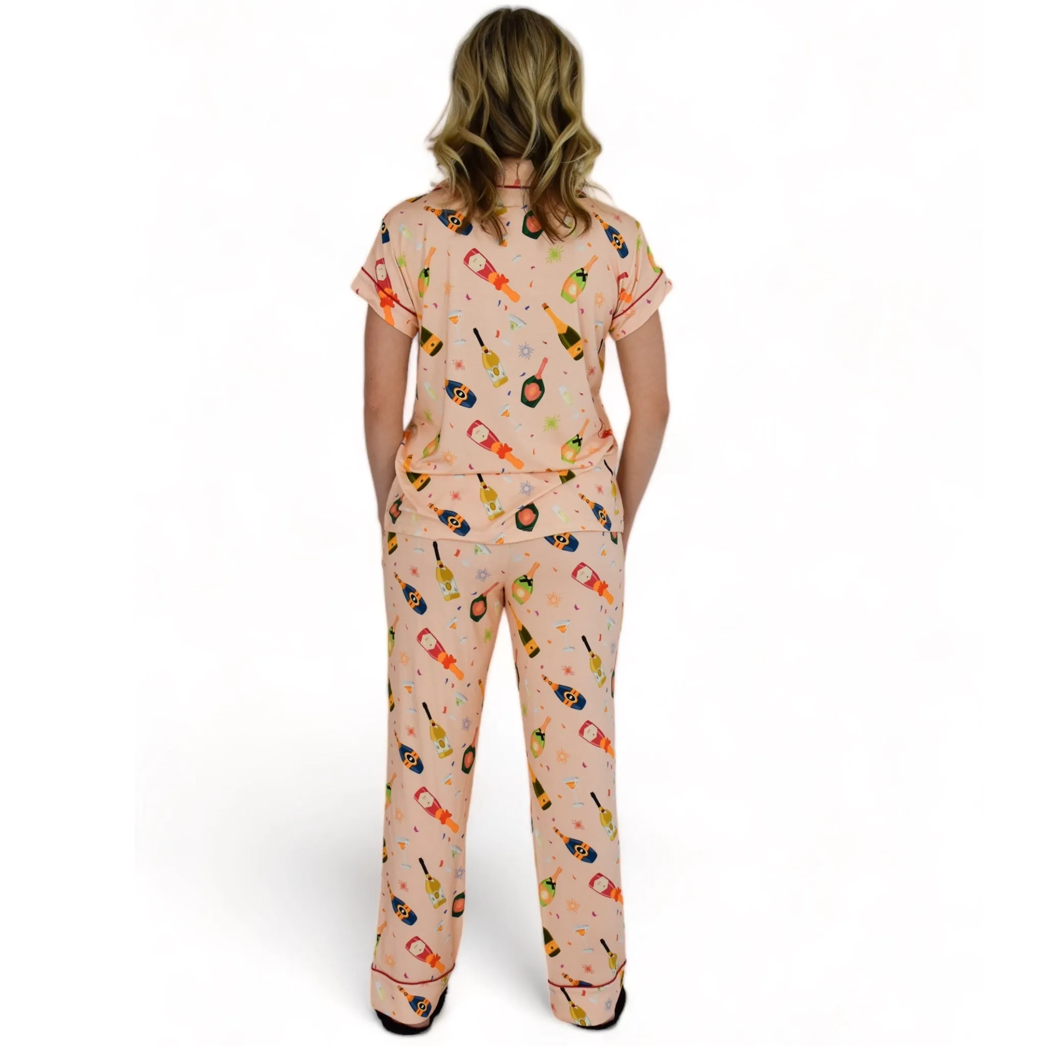 Luna Celebration Party Pajamas Short Sleeve Long Pants Set sold by Cozy Ups product image thumbnail 3