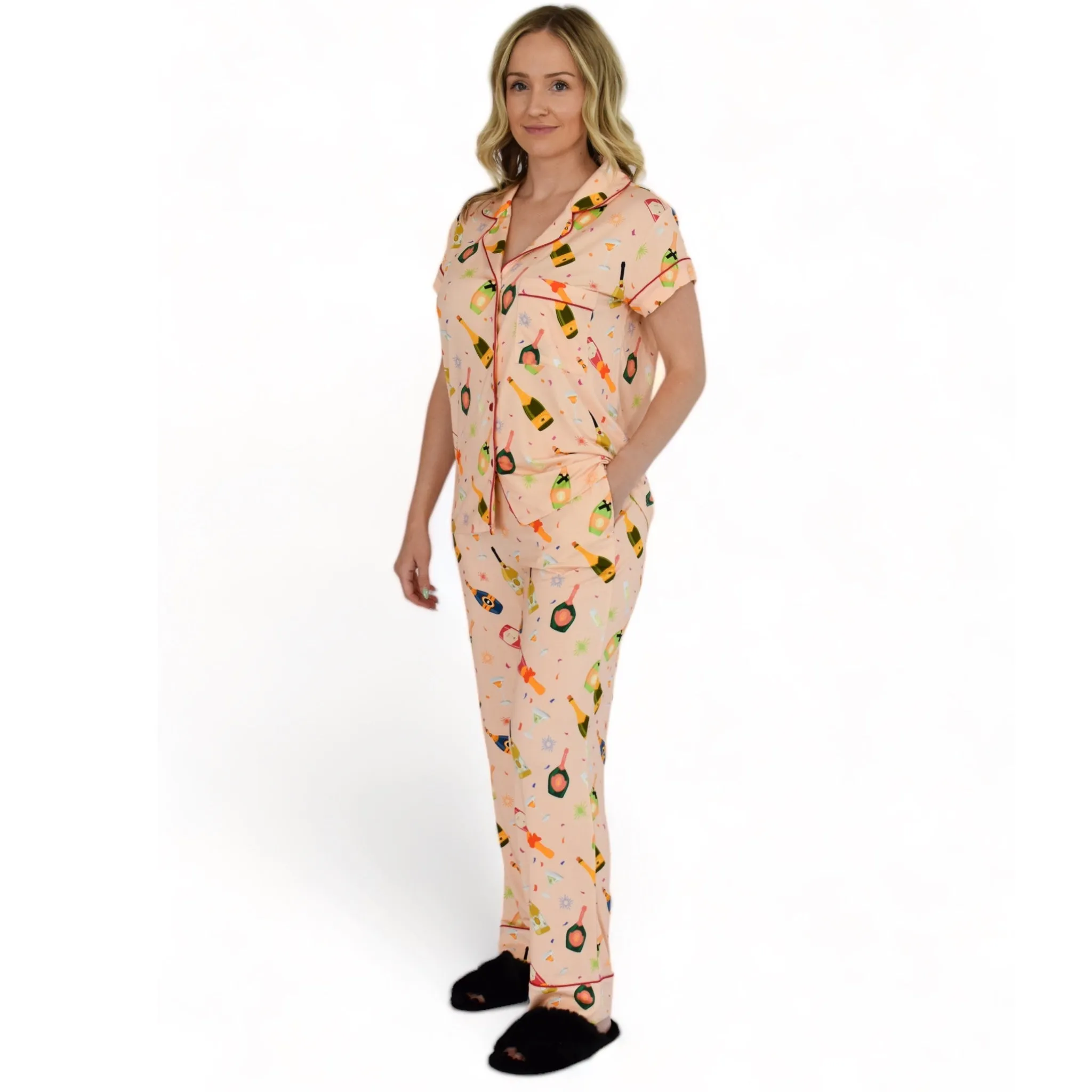 Luna Celebration Party Pajamas Short Sleeve Long Pants Set sold by Cozy Ups product image thumbnail 2