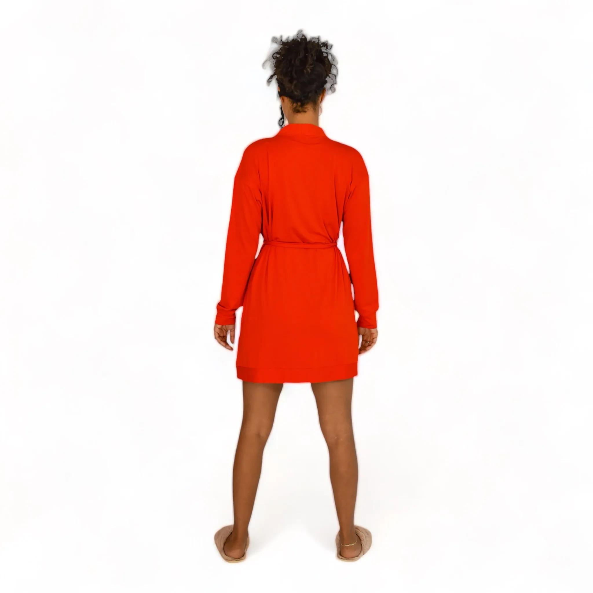 Briella Bamboo Fiery Red Robe sold by Cozy Ups product image thumbnail 3