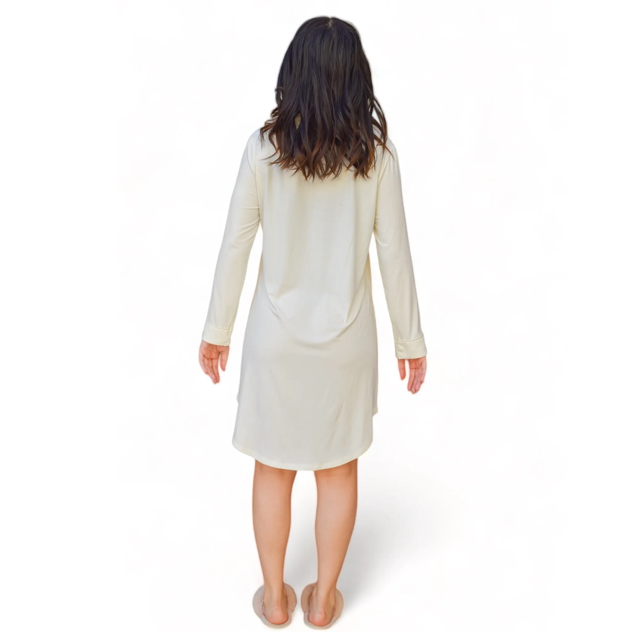 Nova White Winter Wonderland Pajama Dress sold by Cozy Ups product image thumbnail 2