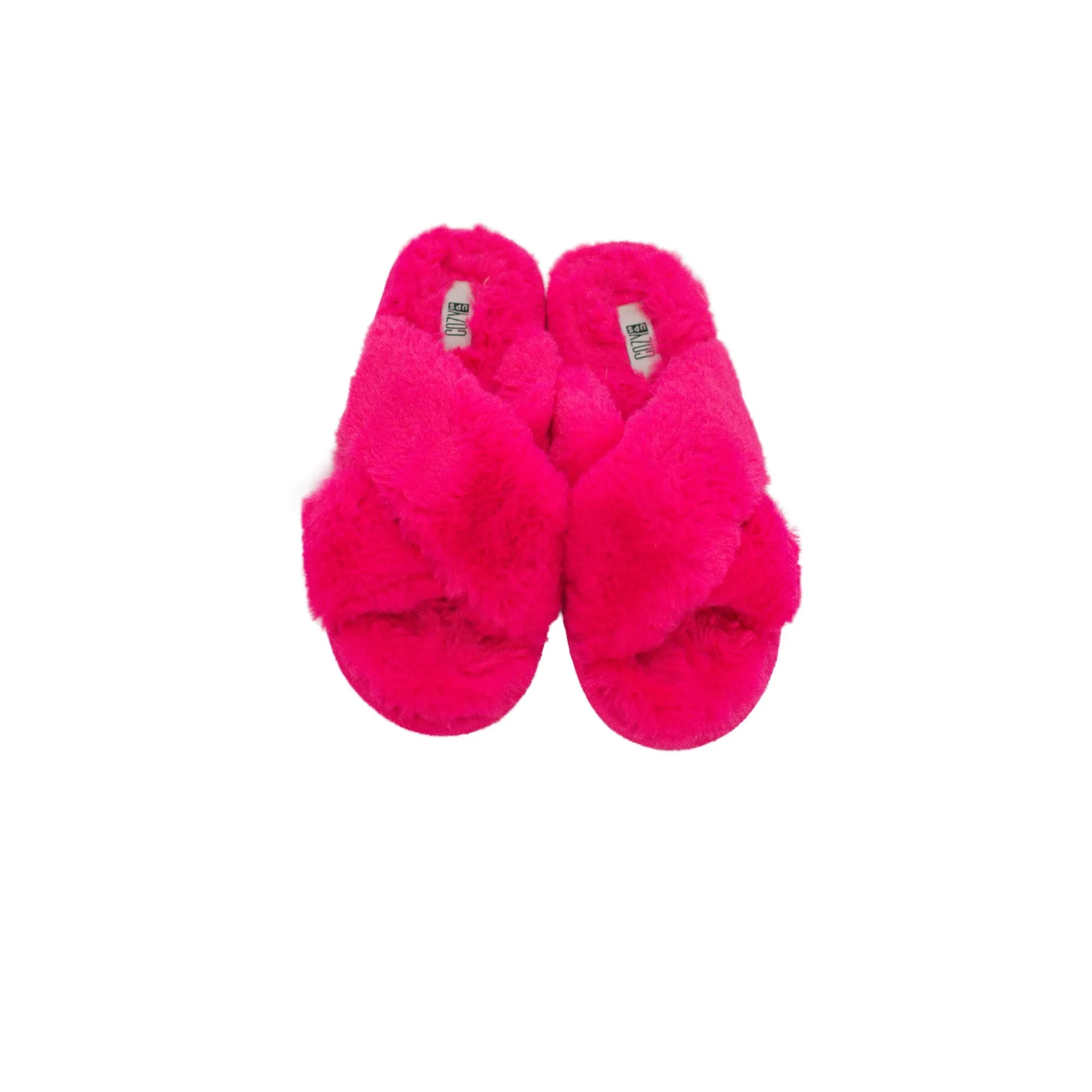 Fluffy Pink Willa Slippers sold by Cozy Ups