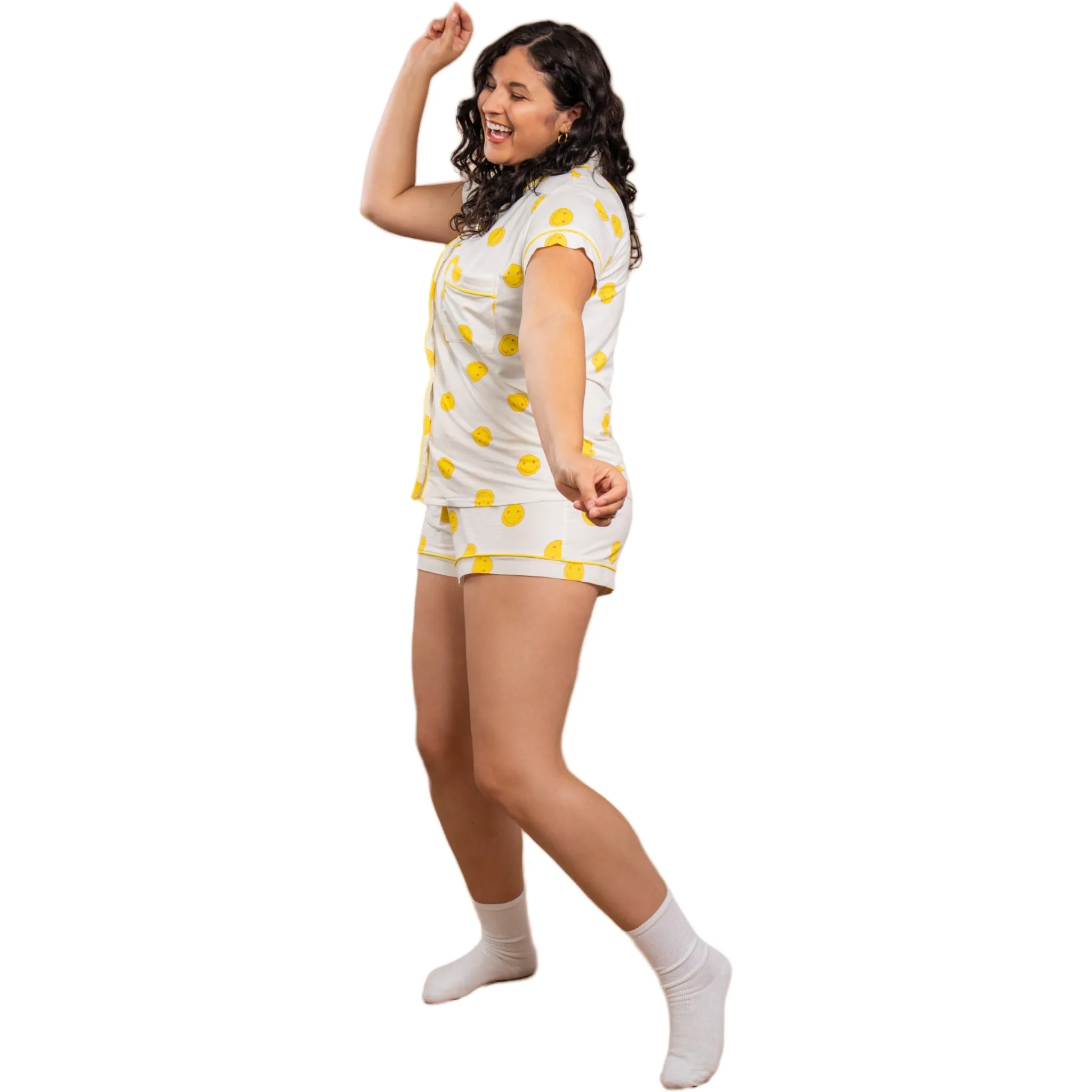 Remi Sunshine Smile Short Sleeve Pajamas sold by Cozy Ups product image thumbnail 2