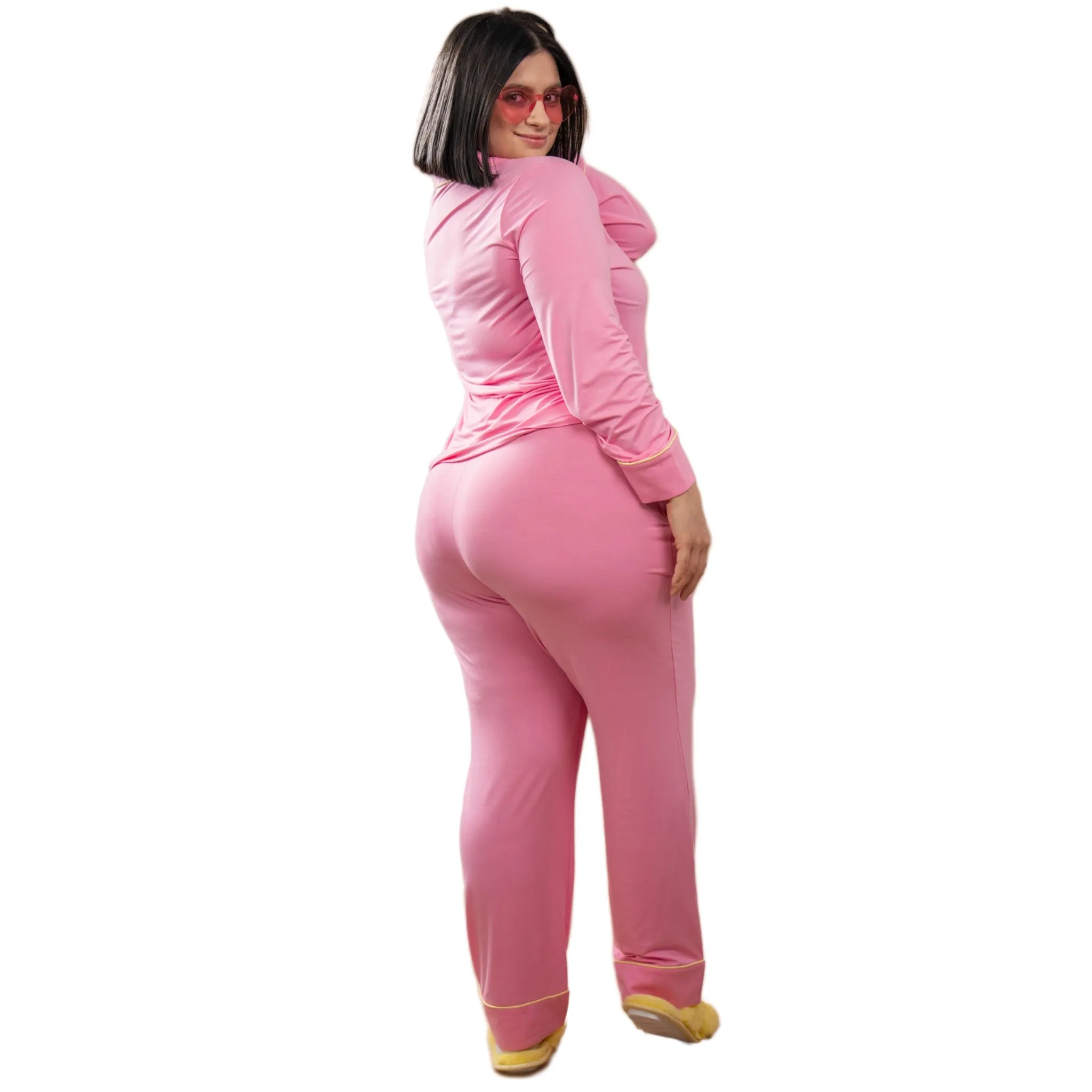 Catherine Pink Long Sleeve Pajama Set sold by Cozy Ups product image thumbnail 2