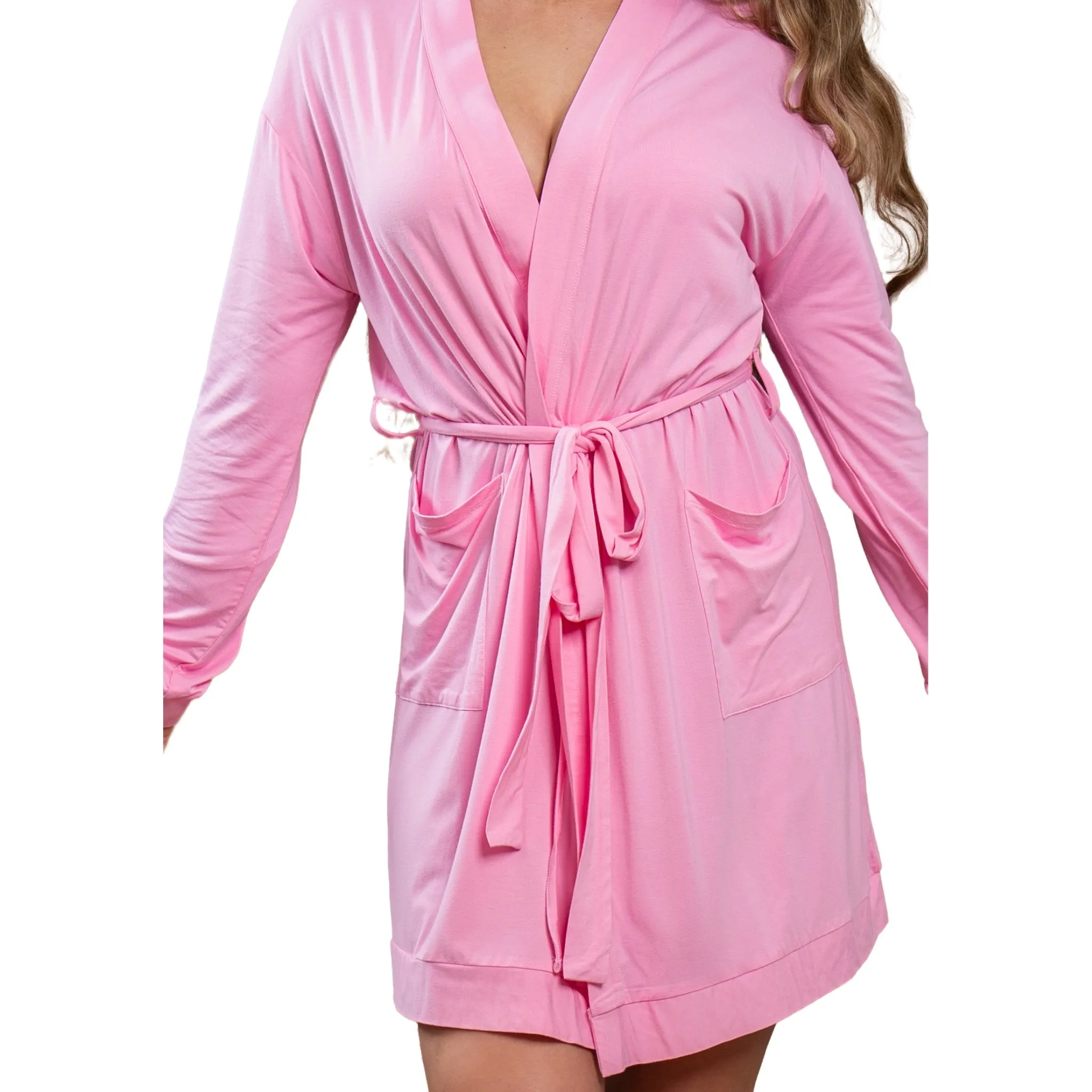 Briella Bamboo Pink Robe sold by Cozy Ups product image thumbnail 4