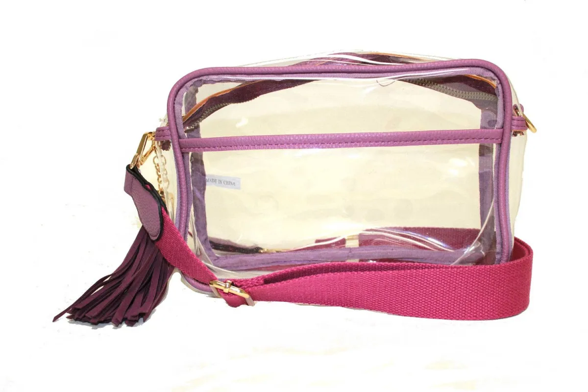 TG10223 Game Day Clear Crossbody Bag made by Detailed Threads Boutique