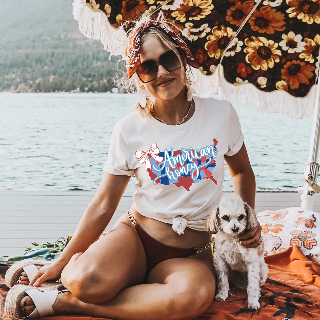 American Honey Bow Tee sold by Detailed Threads Boutique product image thumbnail 4