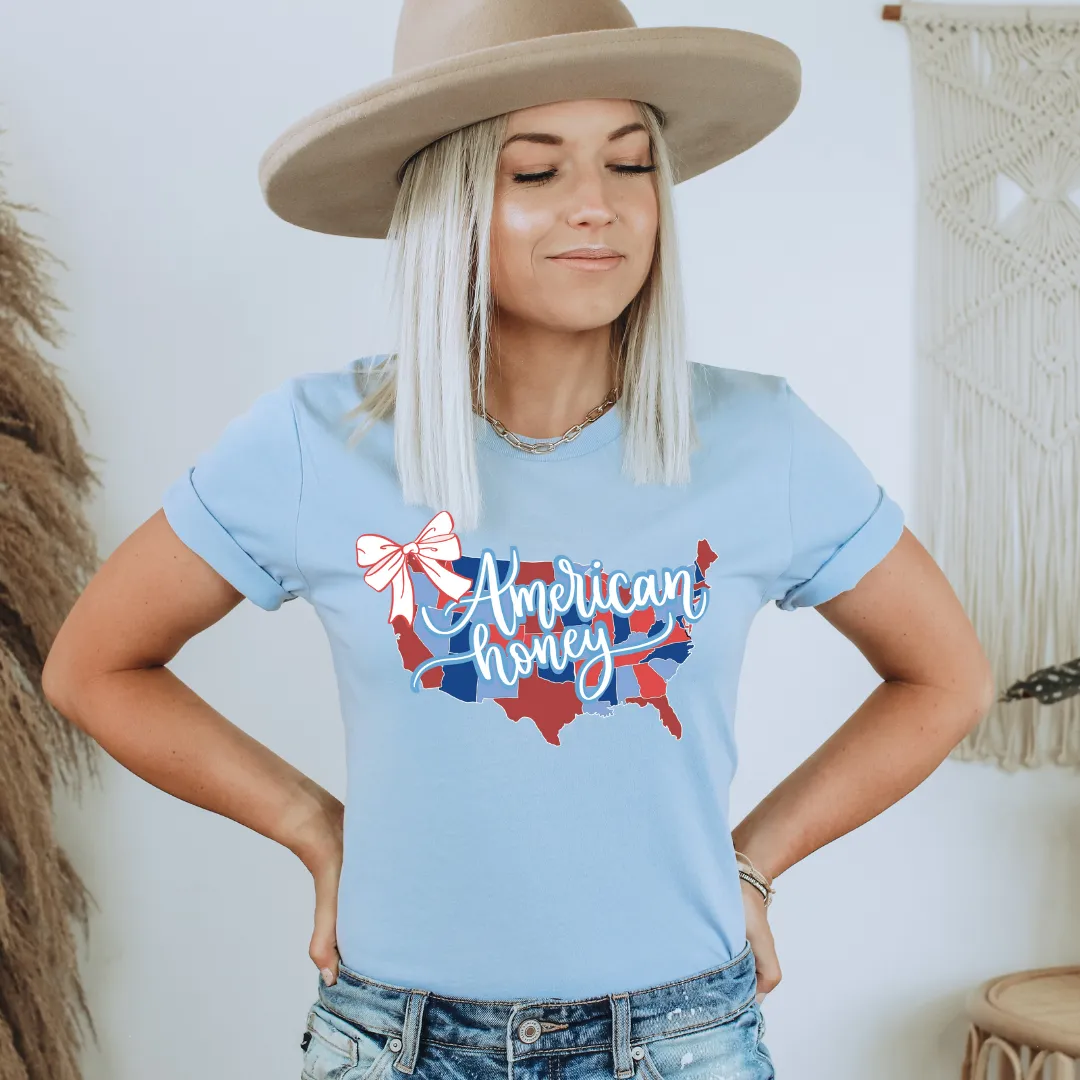 American Honey Bow Tee sold by Detailed Threads Boutique product image thumbnail 3