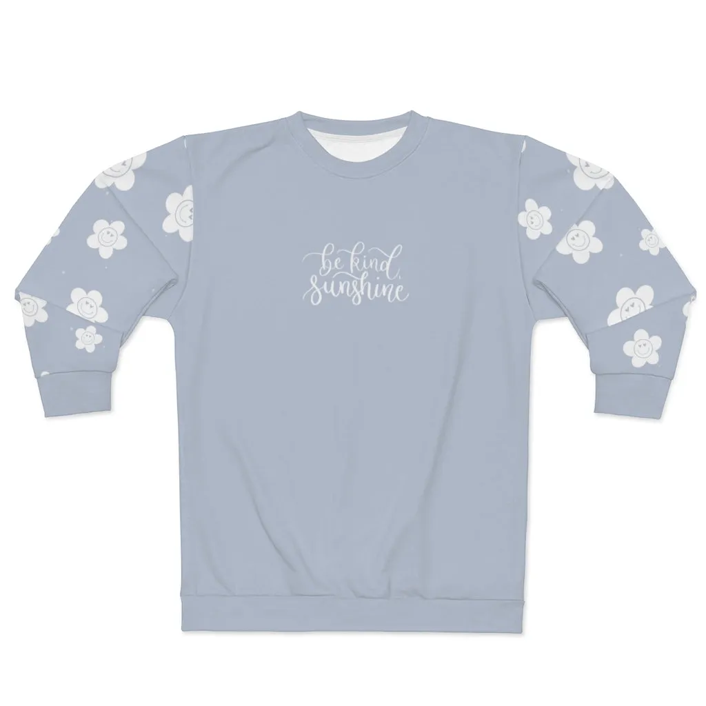 Be Kind Sunshine Lux Sweatshirt - Dusty Blue sold by Detailed Threads Boutique