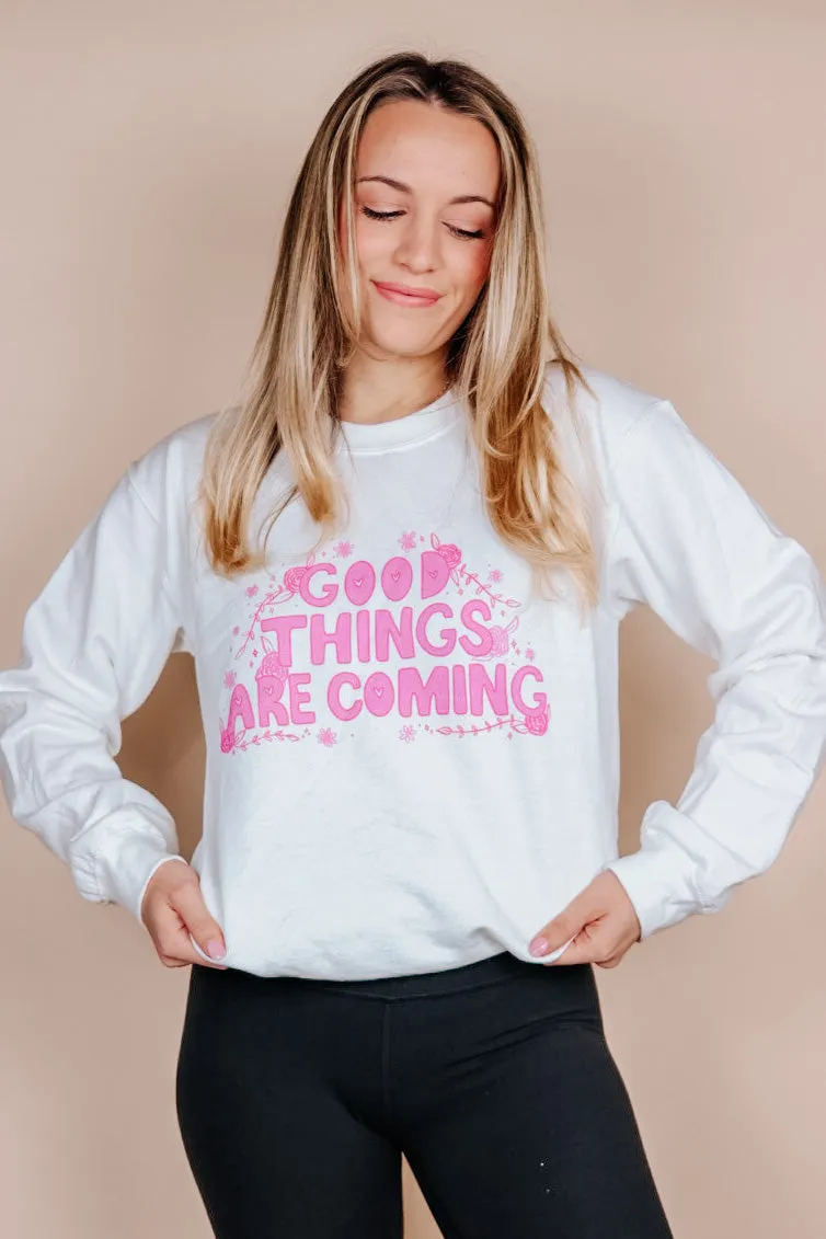 Good Things Are Coming - White sold by Detailed Threads Boutique
