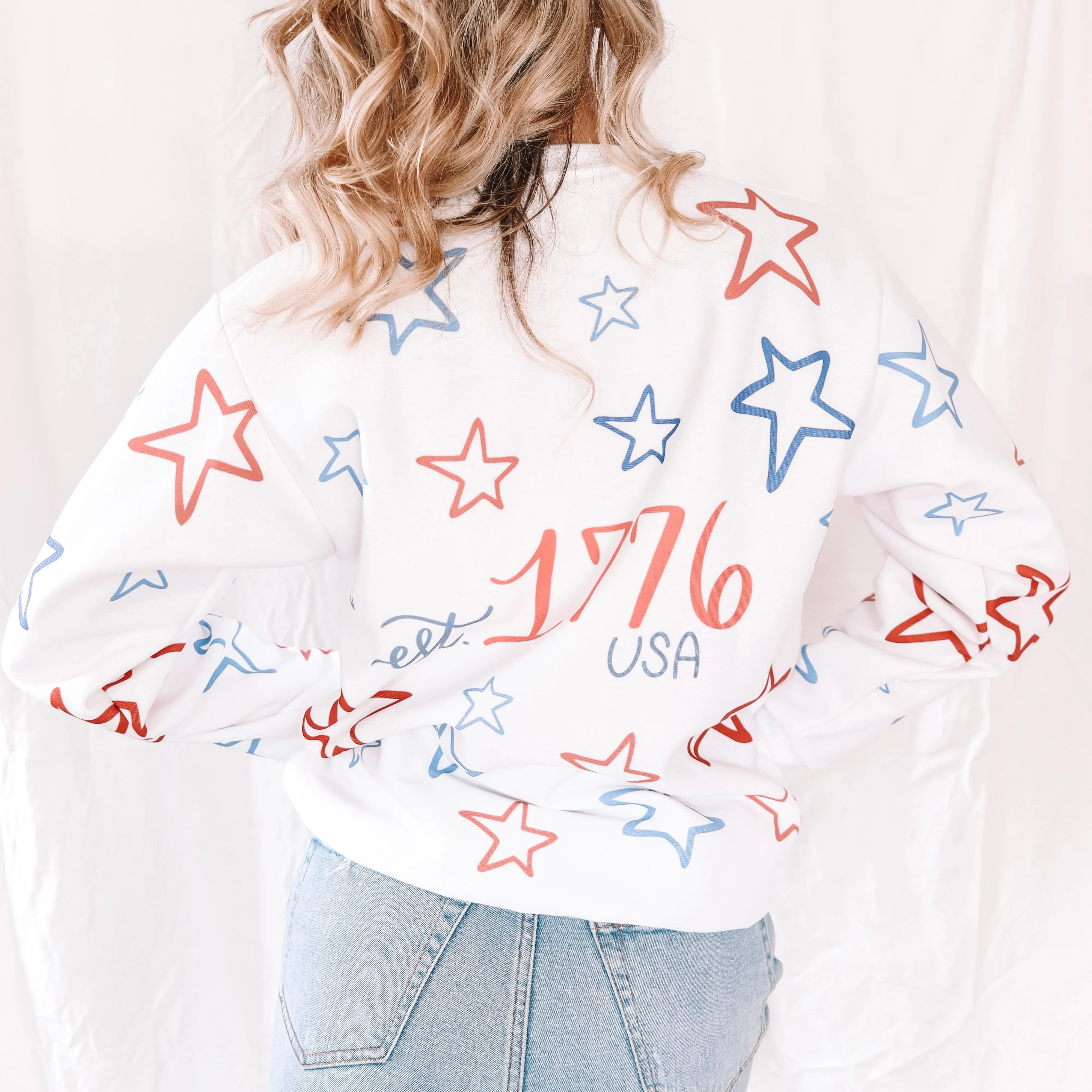 Freedom Star Sweatshirt sold by Detailed Threads Boutique product image thumbnail 4