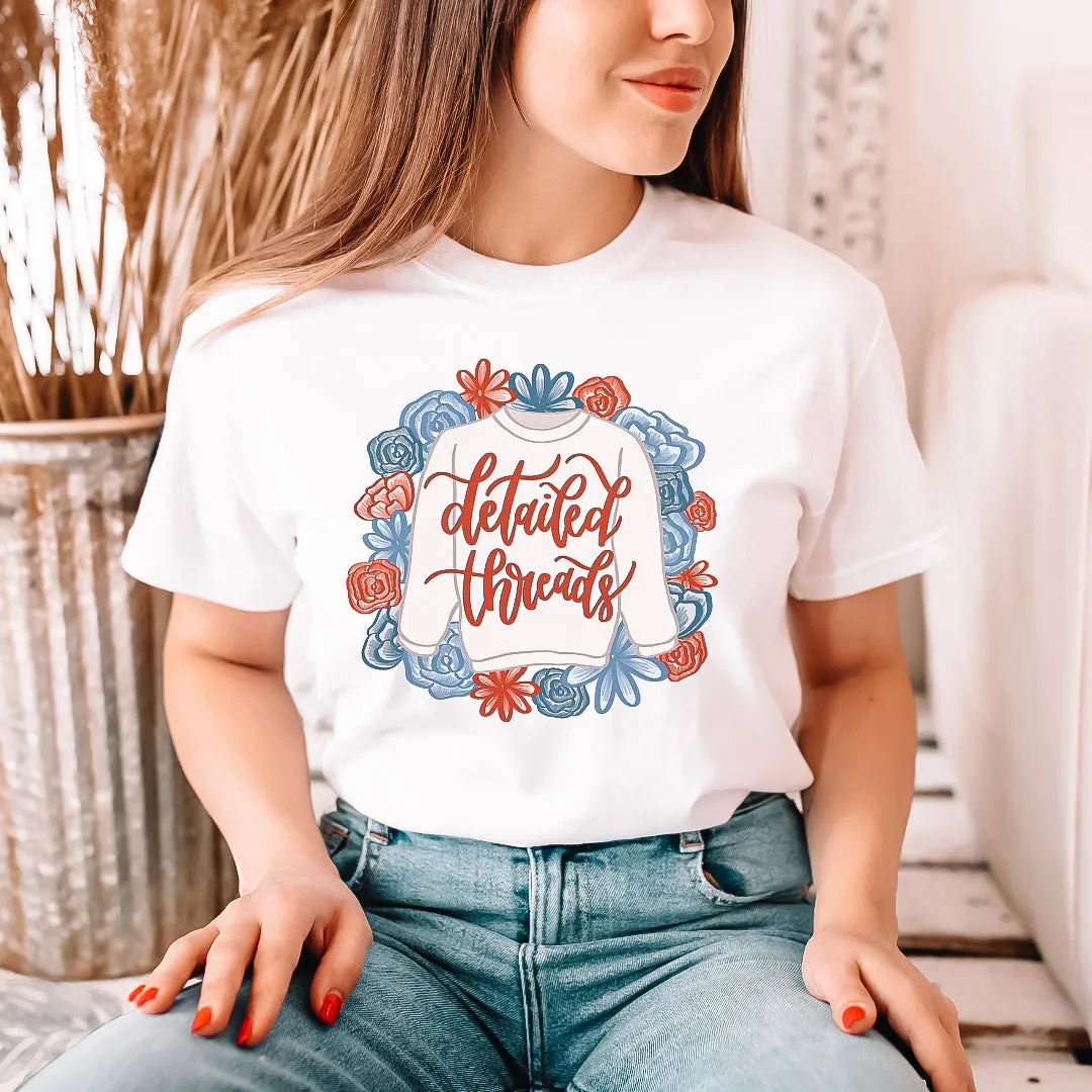 Detailed Threads Summer Logo Tee sold by Detailed Threads Boutique