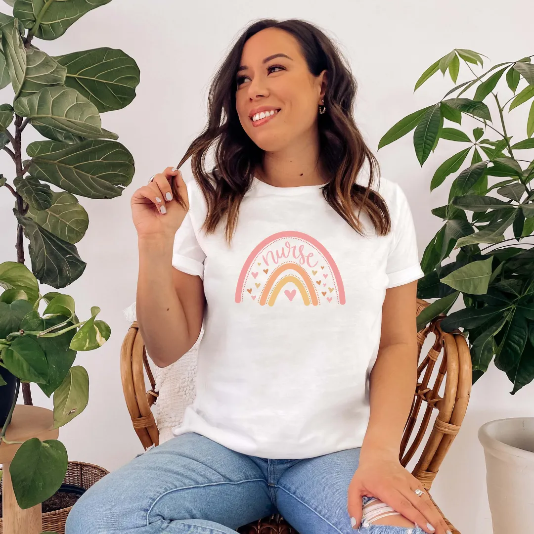 Nurse Rainbow Tee sold by Detailed Threads Boutique product image thumbnail 3
