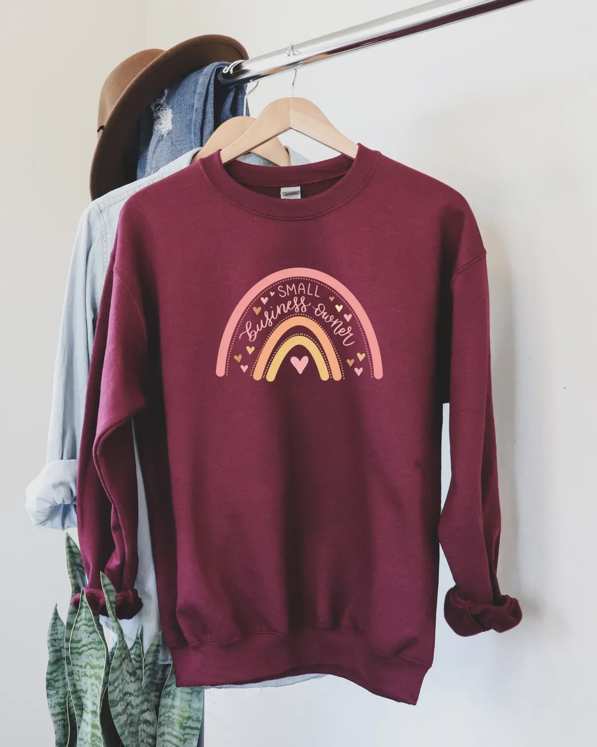 Small Business Owner Rainbow Crewneck Sweatshirt sold by Detailed Threads Boutique product image thumbnail 3