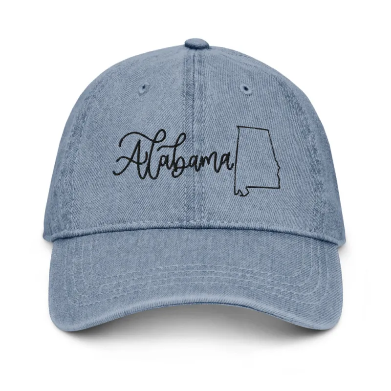 Alabama Denim Hat sold by Detailed Threads Boutique