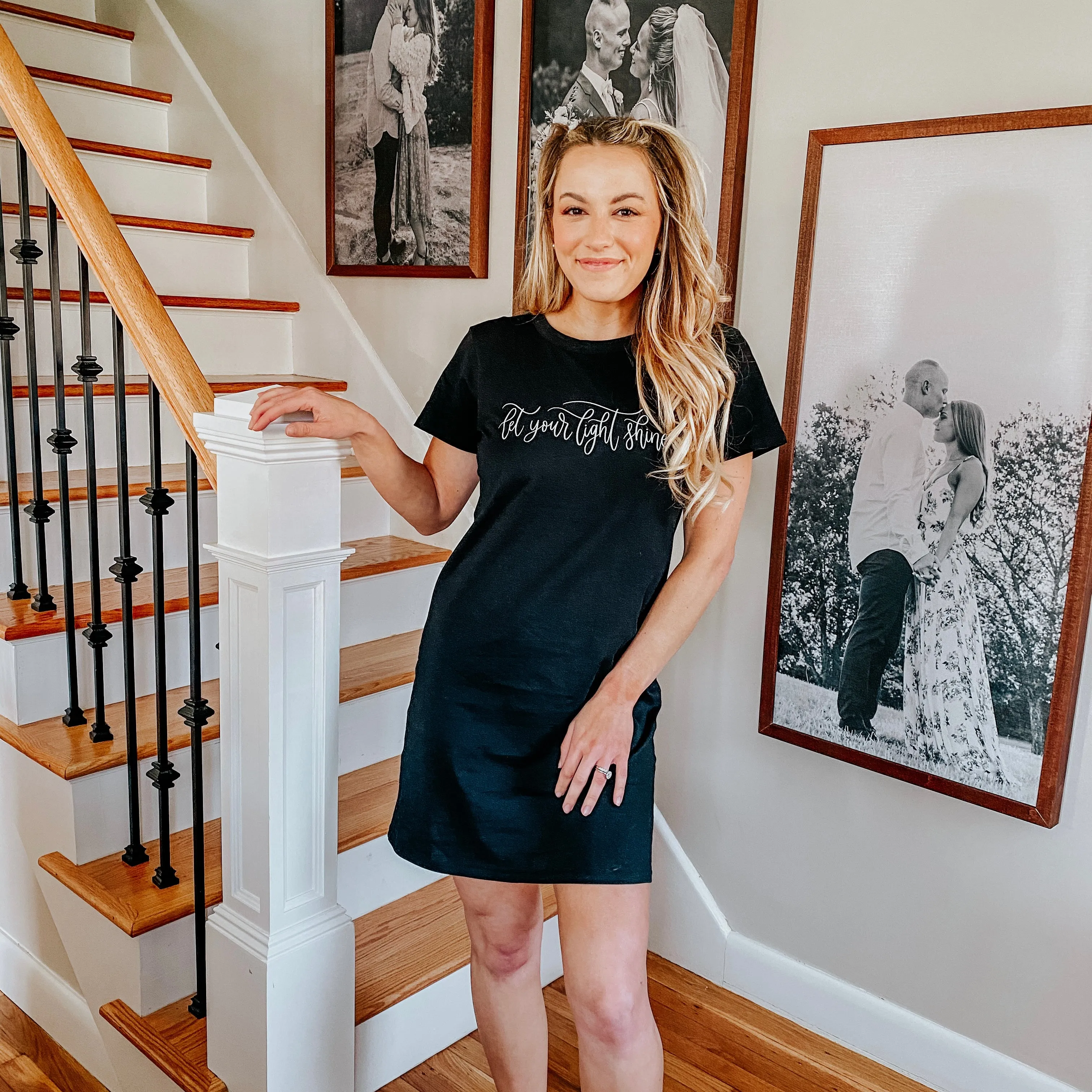 Let Your Light Shine T-Shirt Dress sold by Detailed Threads Boutique product image thumbnail 2