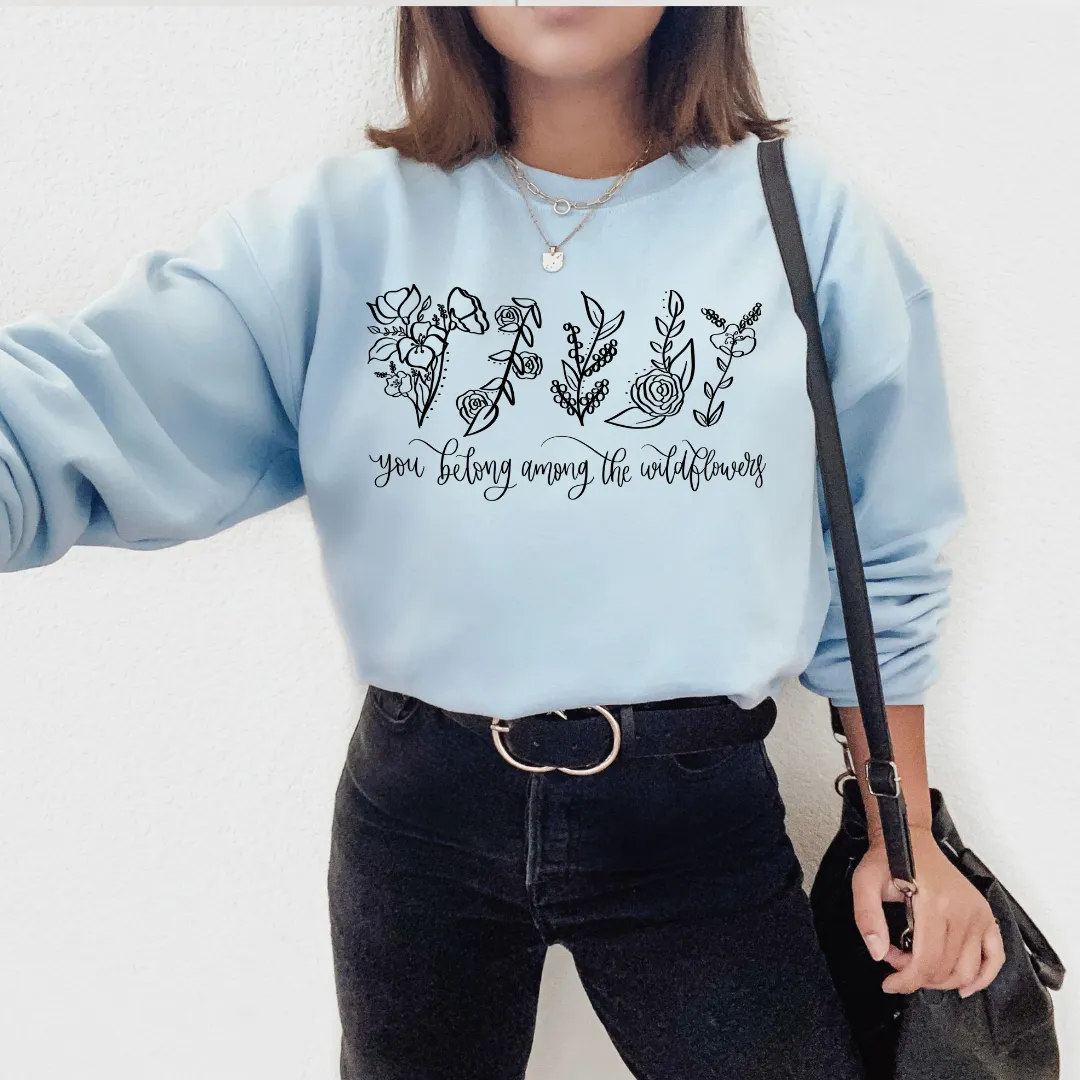 Black Among The Wildflowers Crewneck Sweatshirt sold by Detailed Threads Boutique product image thumbnail 4