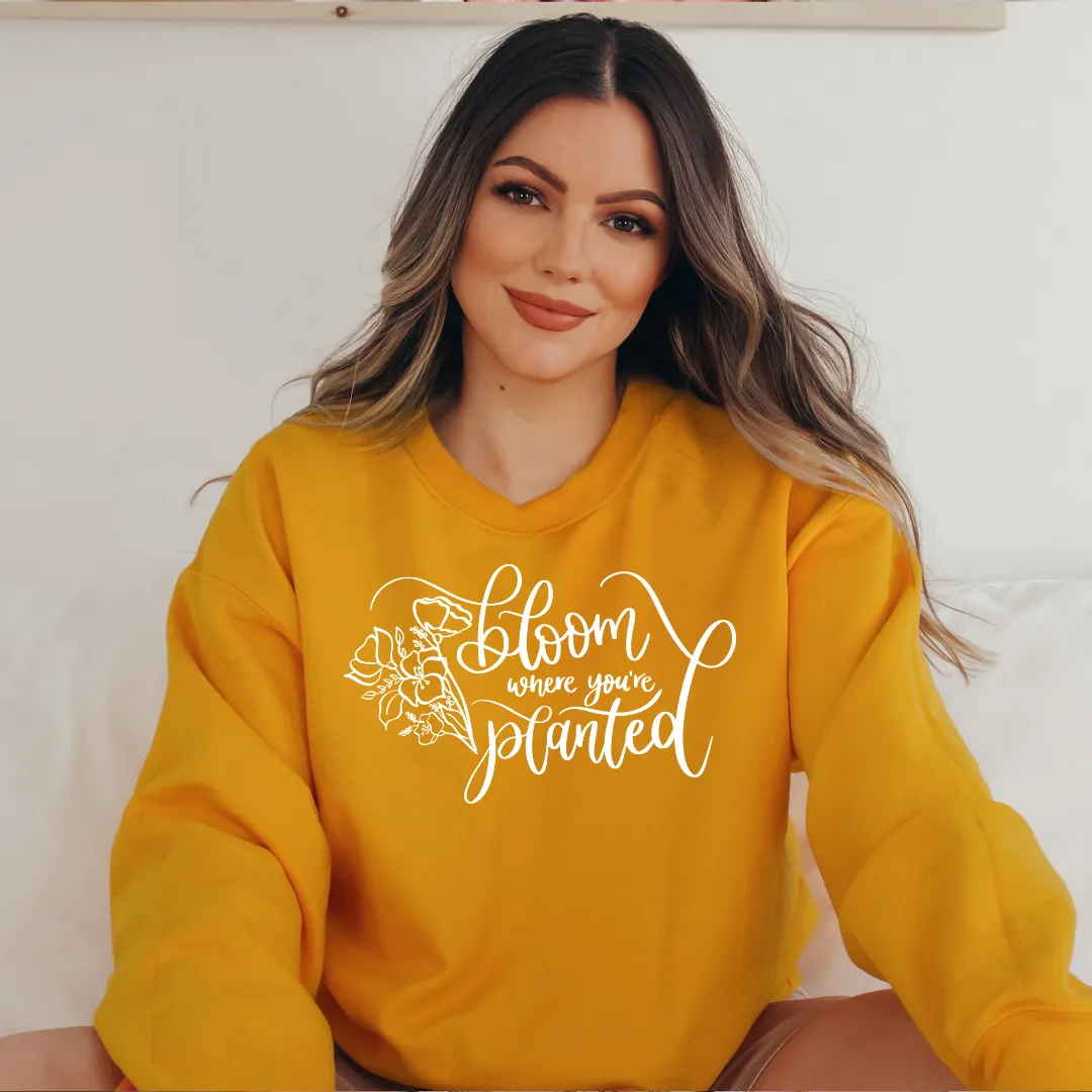 Bloom Where You're Planted Crewneck Sweatshirt sold by Detailed Threads Boutique product image thumbnail 3