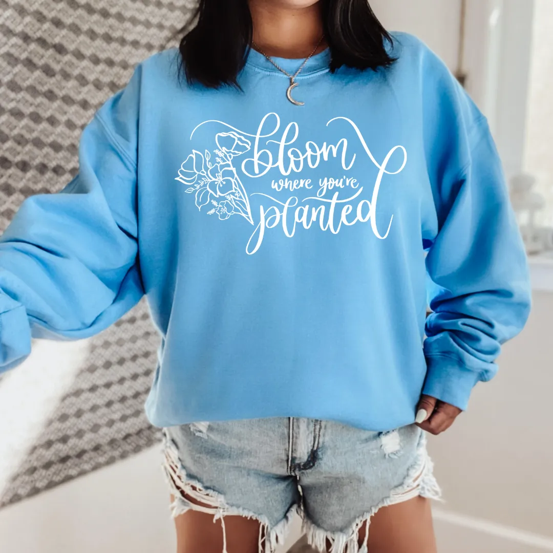 Bloom Where You're Planted Crewneck Sweatshirt sold by Detailed Threads Boutique product image thumbnail 4