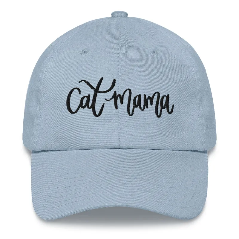 Black Embroidered Cat Mama Hat sold by Detailed Threads Boutique