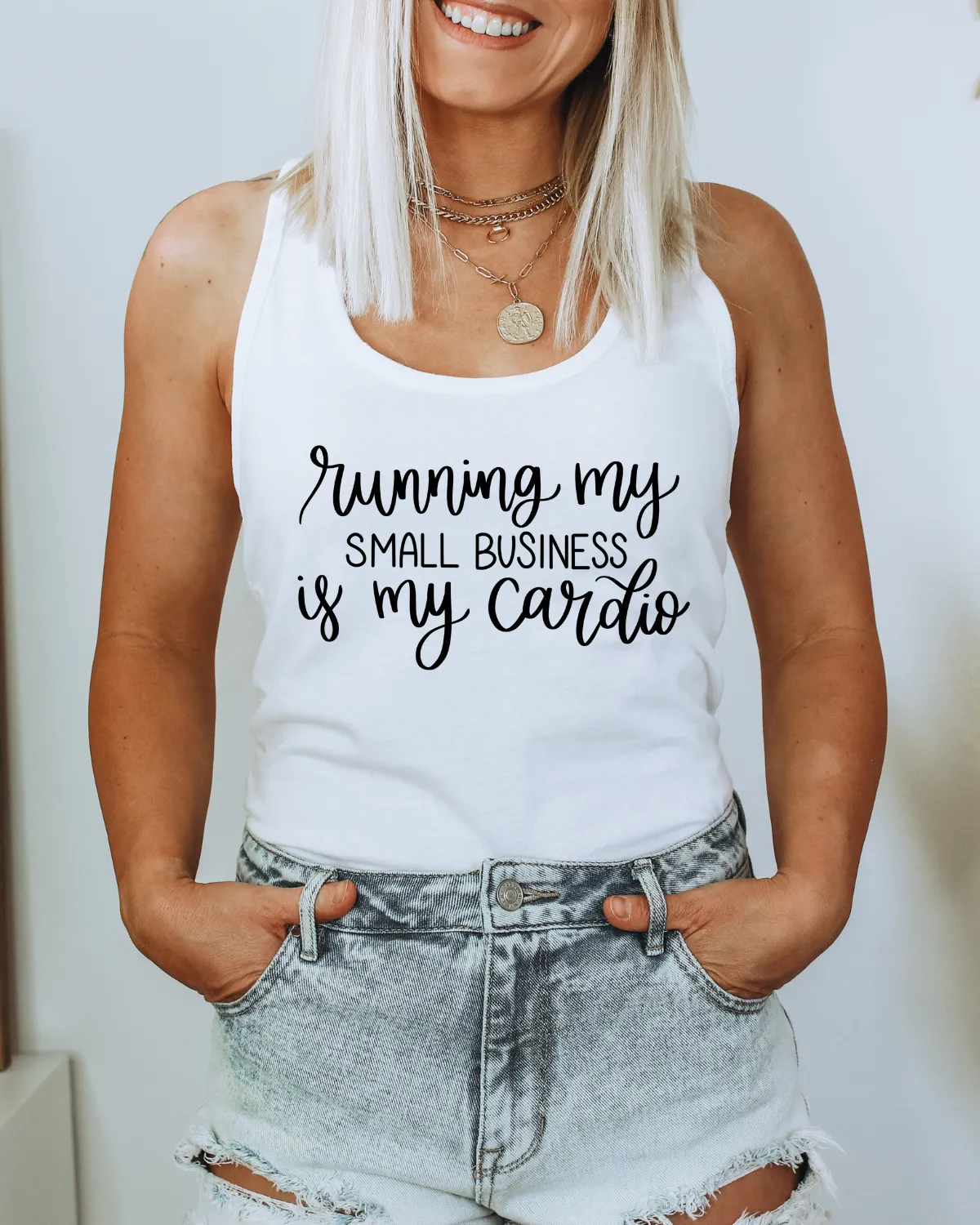 Running My Business Is My Cardio Tank sold by Detailed Threads Boutique product image thumbnail 4