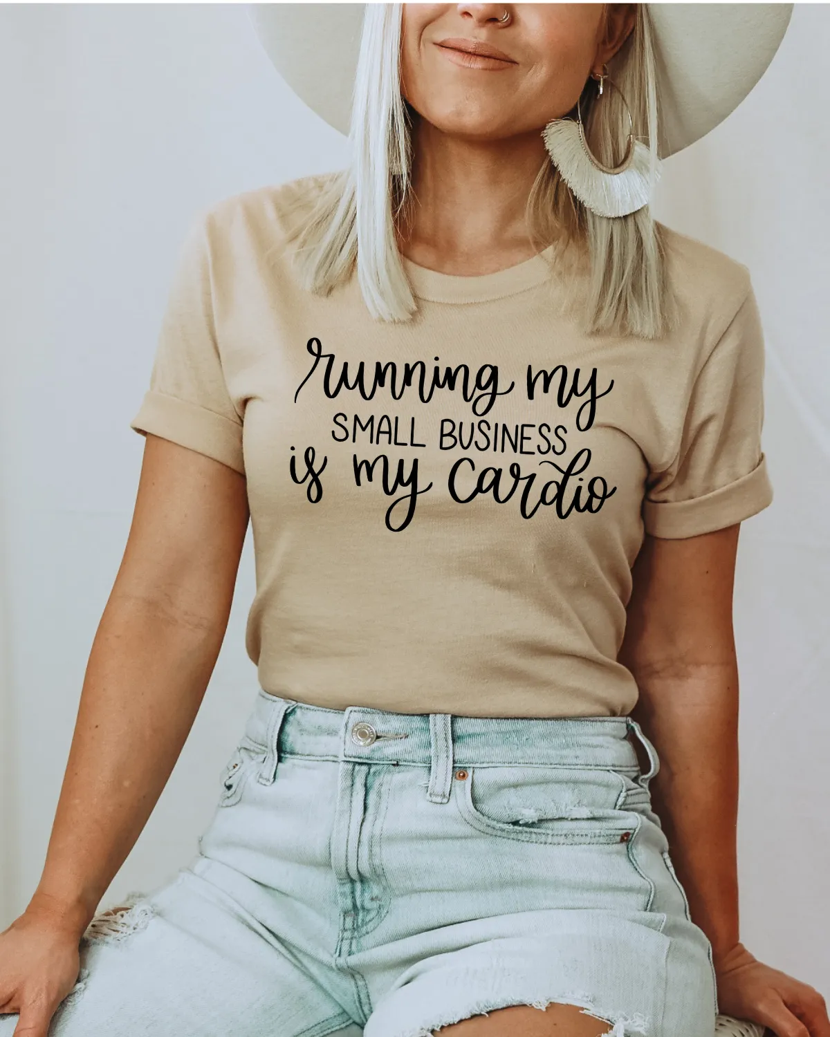Running My Business Is My Cardio Tee sold by Detailed Threads Boutique product image thumbnail 4