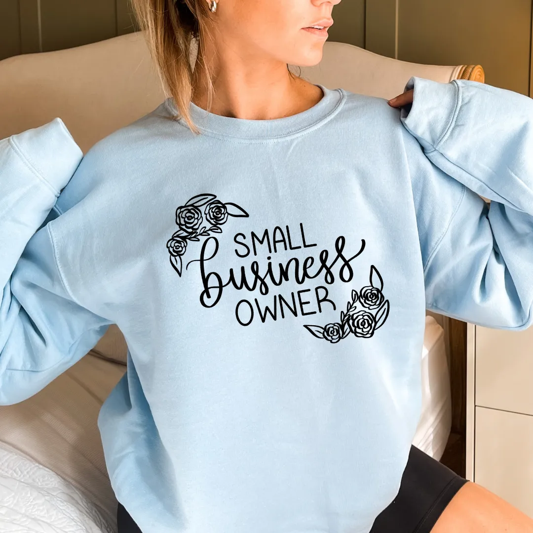 Small Business Owner Floral Crewneck Sweatshirt sold by Detailed Threads Boutique product image thumbnail 4