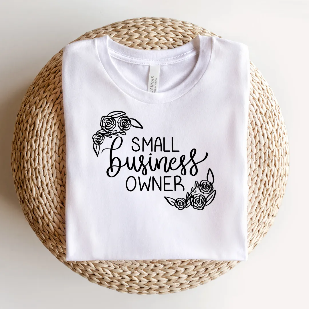 Small Business Owner Flower Tee sold by Detailed Threads Boutique