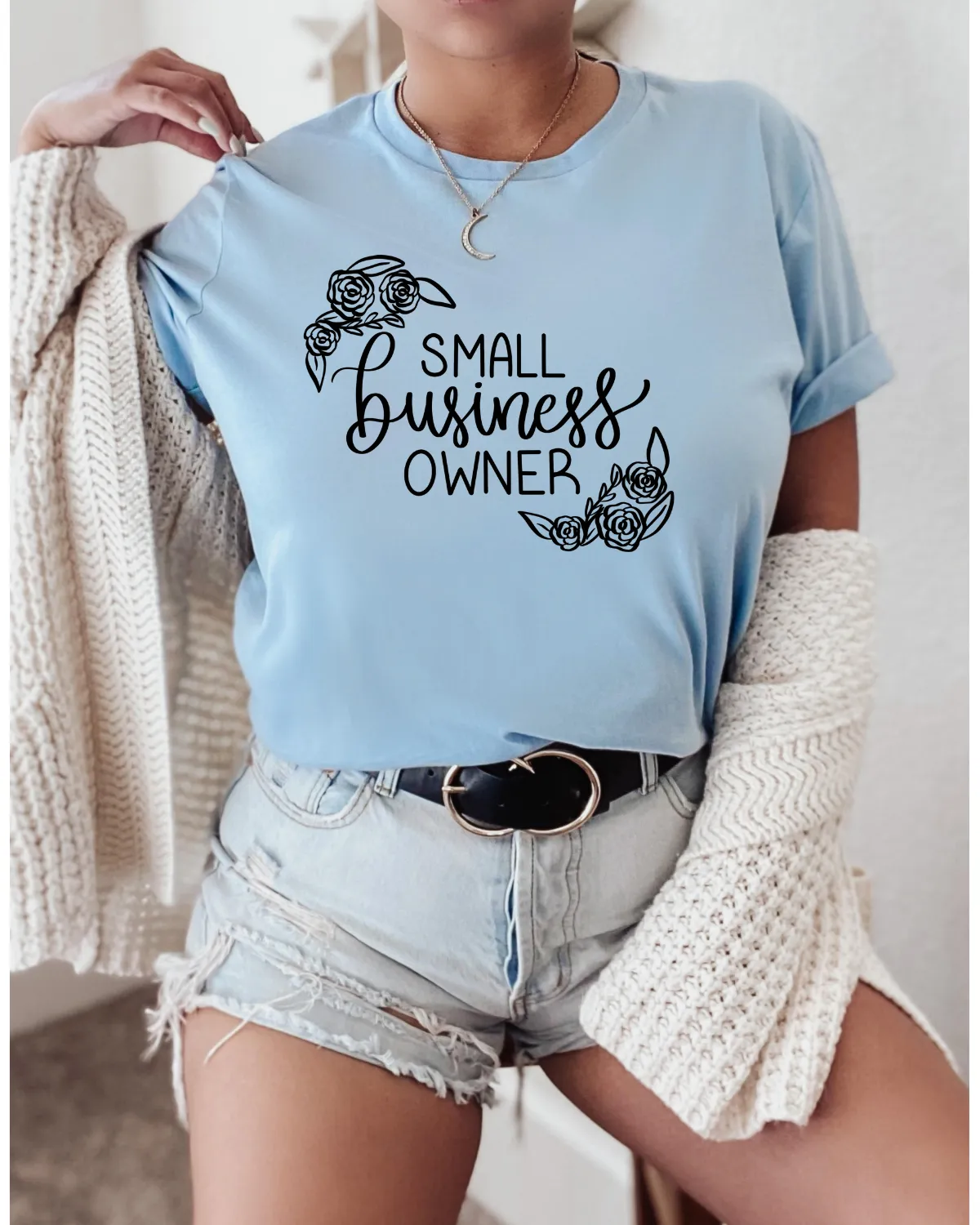 Small Business Owner Flower Tee sold by Detailed Threads Boutique product image thumbnail 3