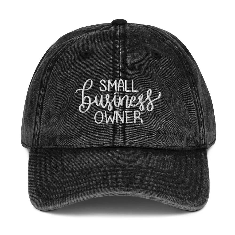 Small Business Owner Vintage Denim Cap sold by Detailed Threads Boutique