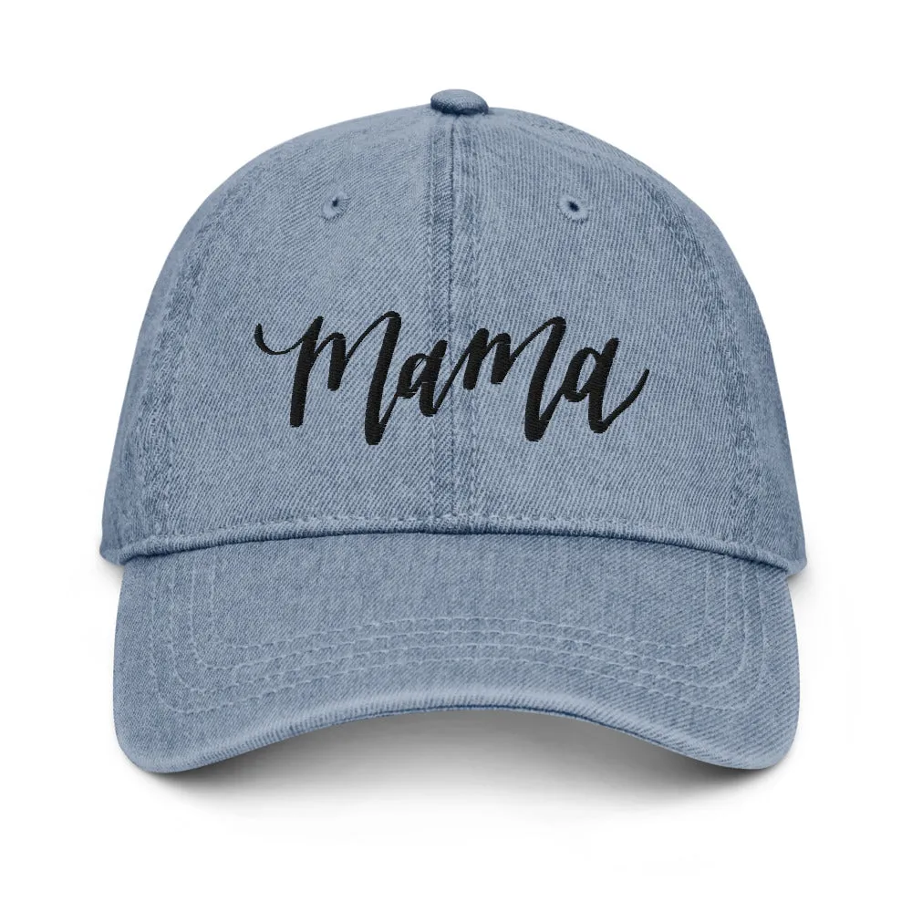 Mama Light Wash Denim Hat sold by Detailed Threads Boutique product image thumbnail 2