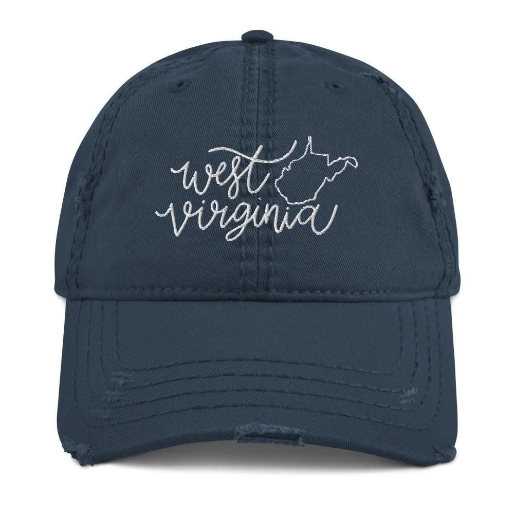 West Virginia Distressed Hat sold by Detailed Threads Boutique product image thumbnail 2