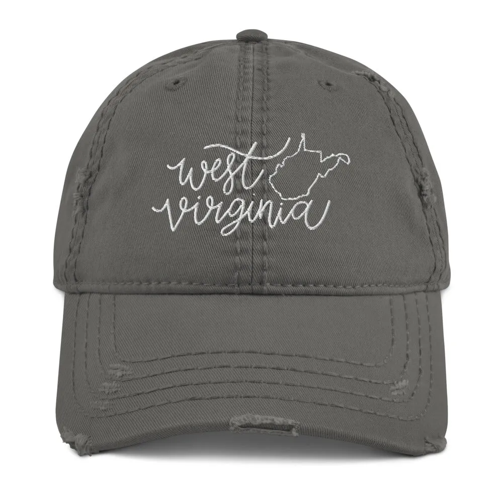 West Virginia Distressed Hat sold by Detailed Threads Boutique product image thumbnail 3