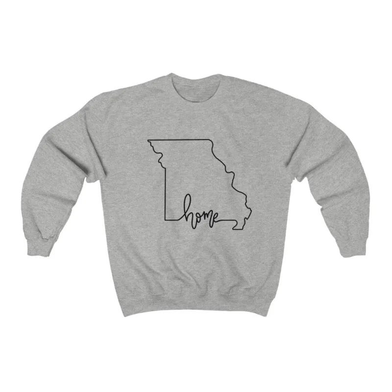 Missouri Home Crewneck Sweatshirt made by Detailed Threads Boutique