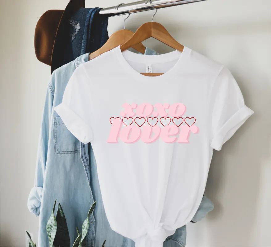 XOXO Lover White Tee sold by Detailed Threads Boutique