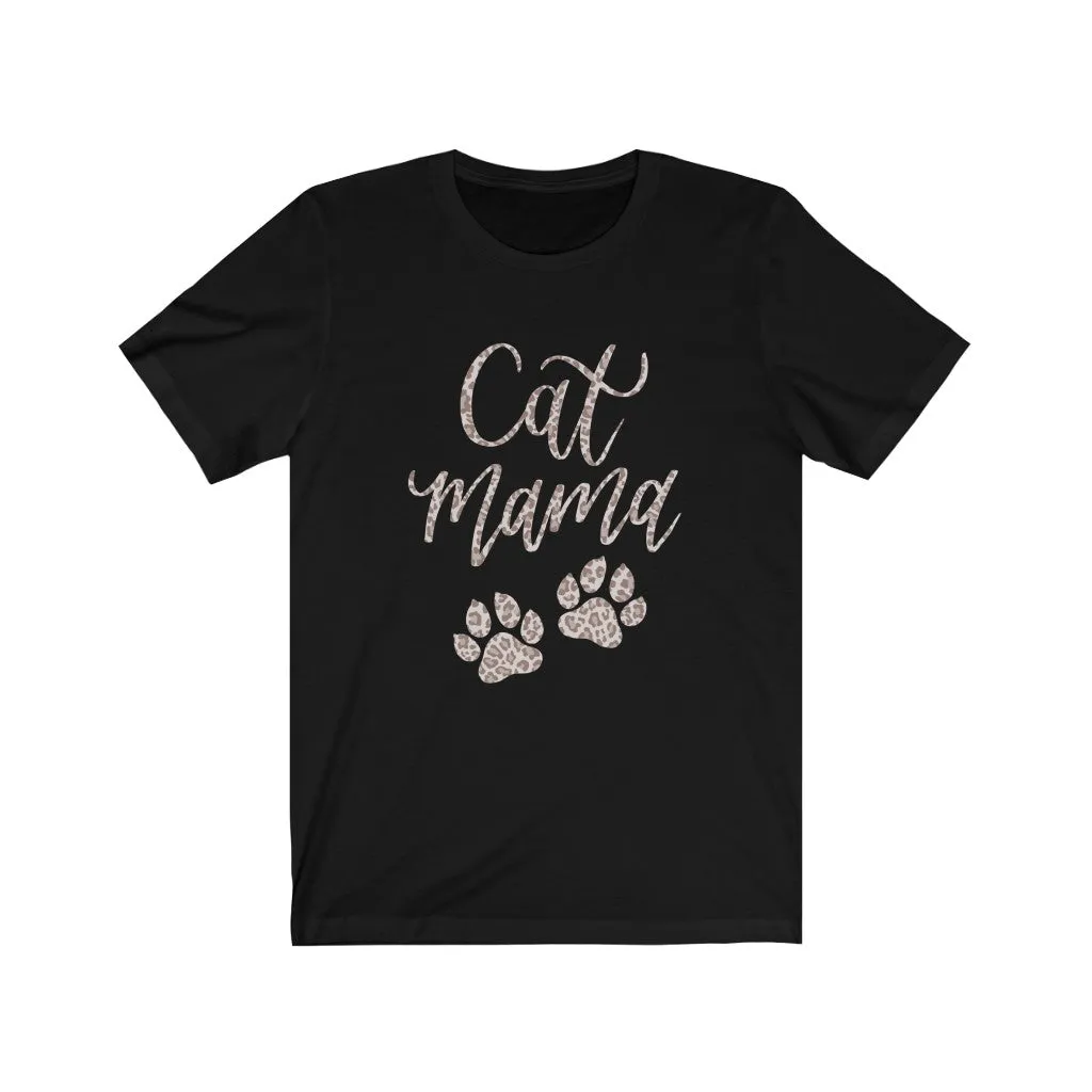 Leopard Cat Mama Short Sleeve Tee sold by Detailed Threads Boutique product image thumbnail 3