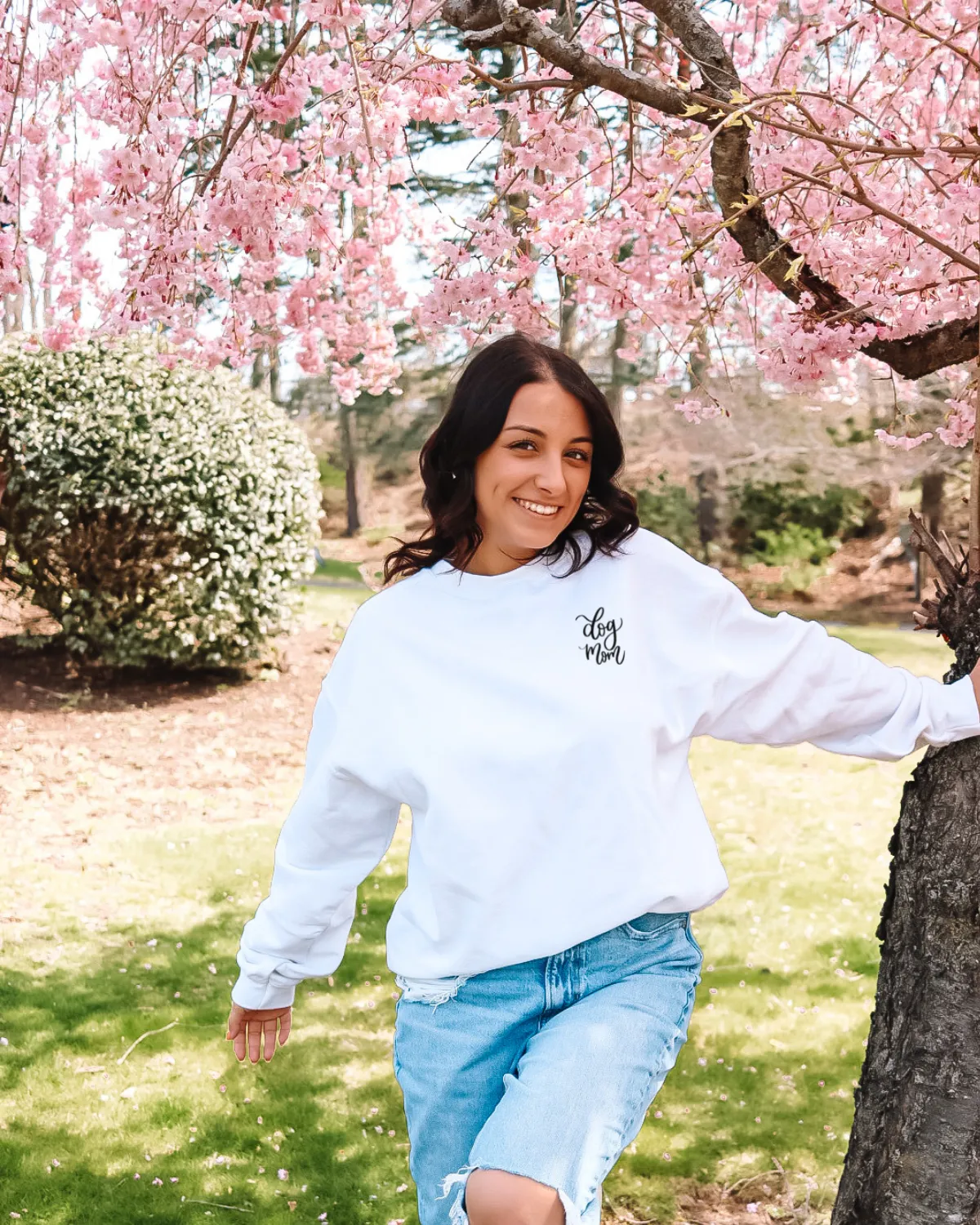 Dog Mom Embroidered Sweatshirt sold by Detailed Threads Boutique product image thumbnail 4