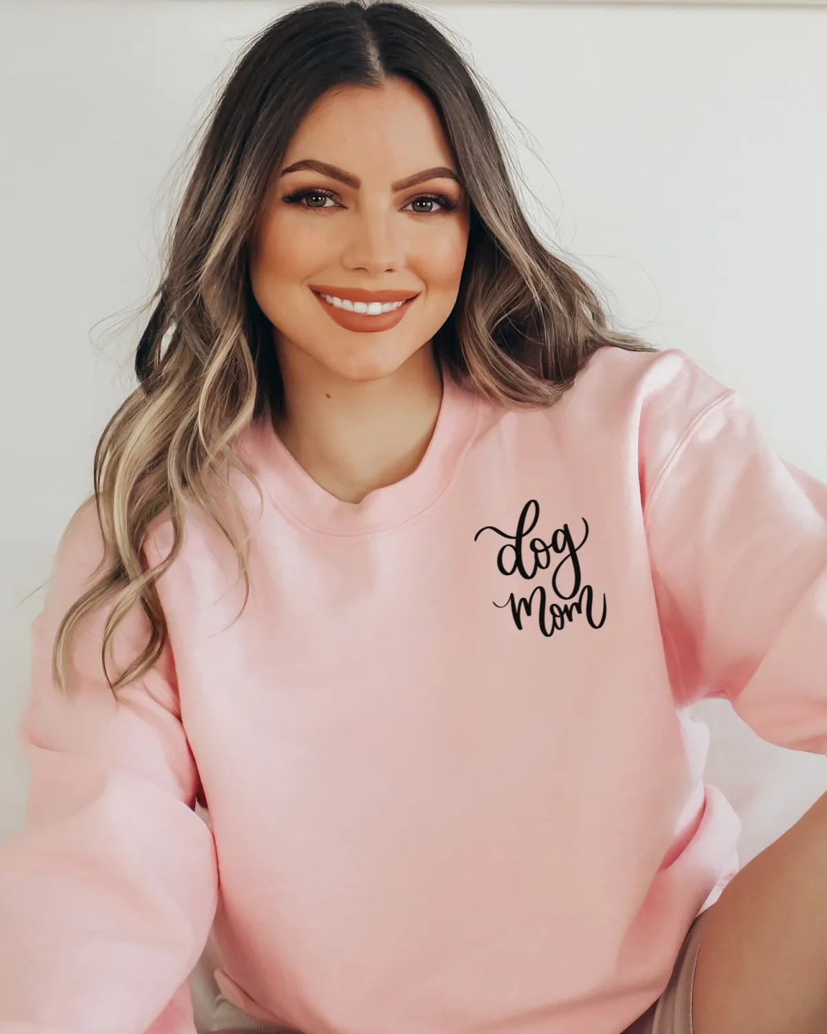 Dog Mom Embroidered Sweatshirt sold by Detailed Threads Boutique product image thumbnail 3
