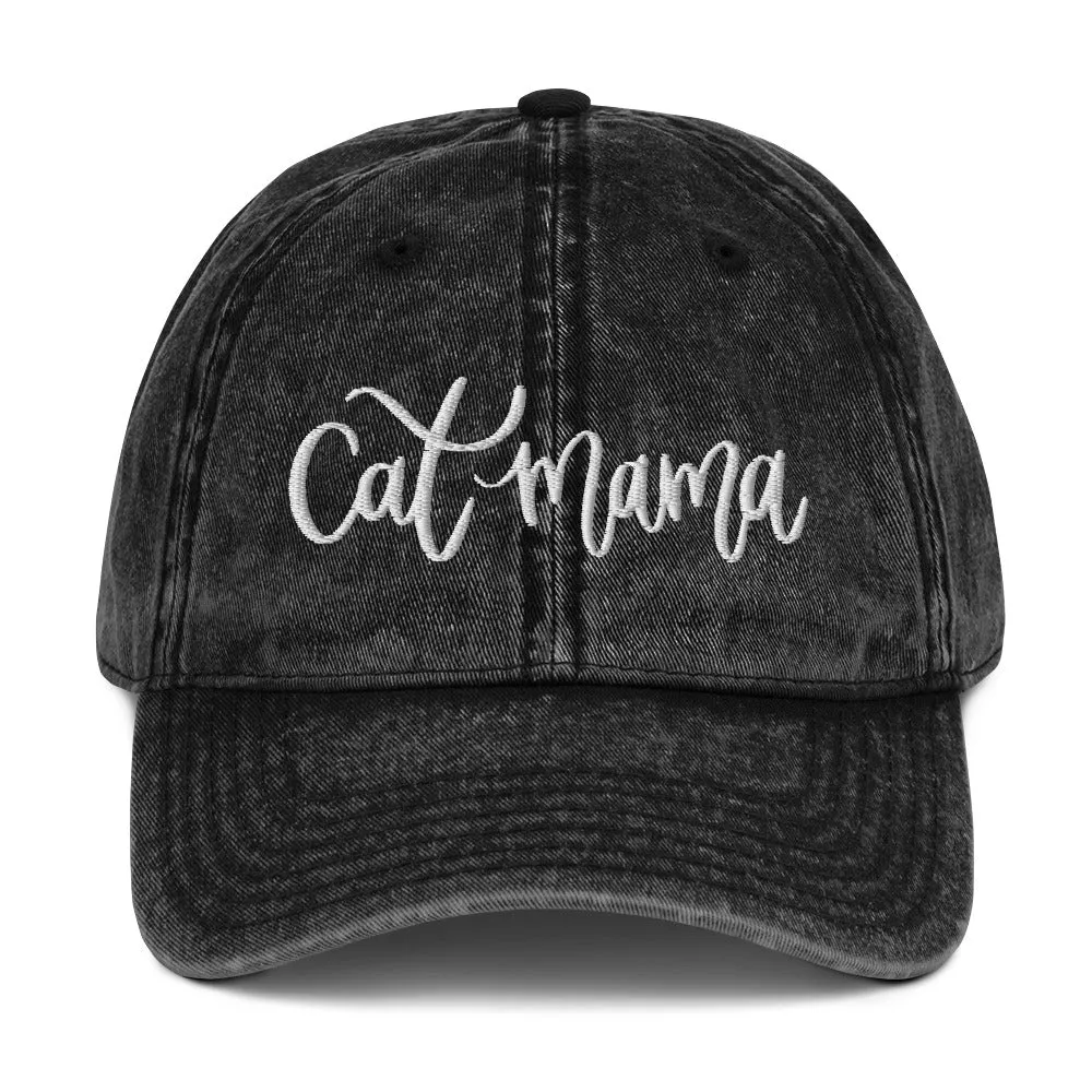 Cat Mama Denim Cap sold by Detailed Threads Boutique product image thumbnail 2