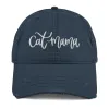 Cat Mama Distressed Hat sold by Detailed Threads Boutique