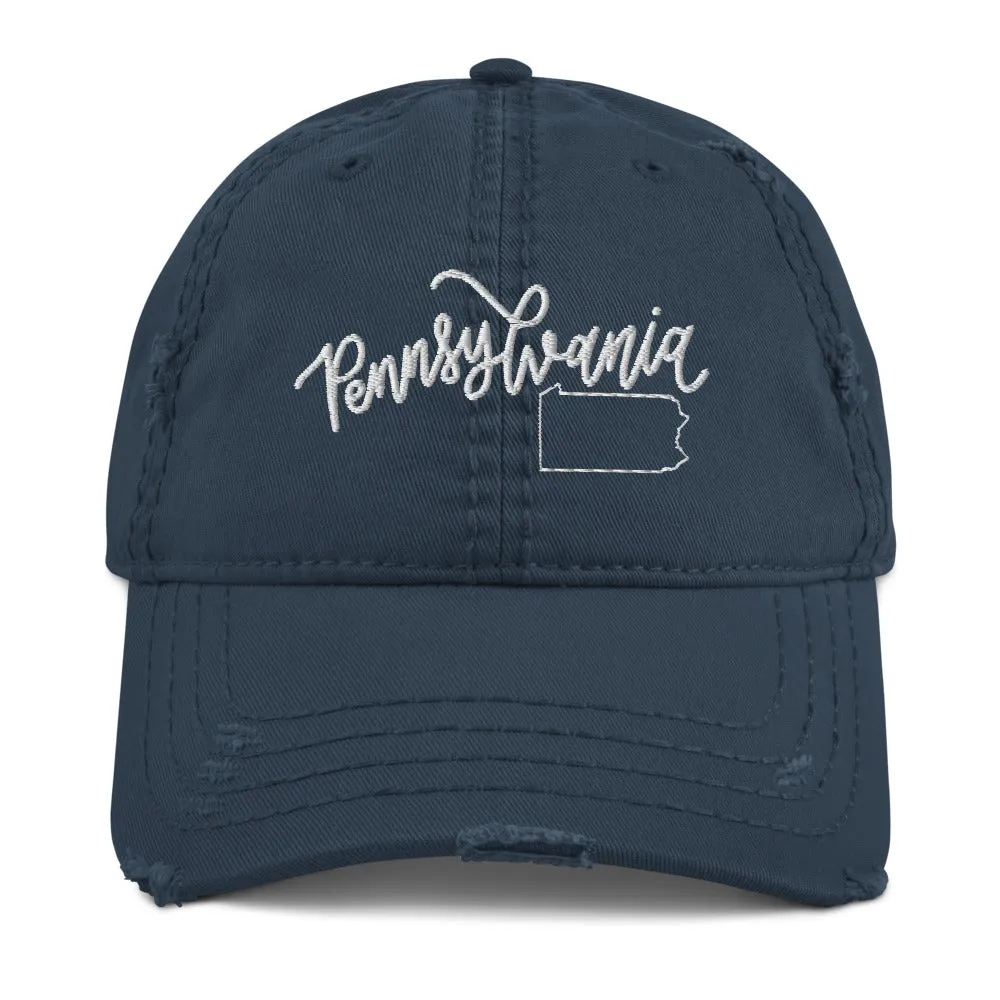 Pennsylvania Distressed Hat sold by Detailed Threads Boutique