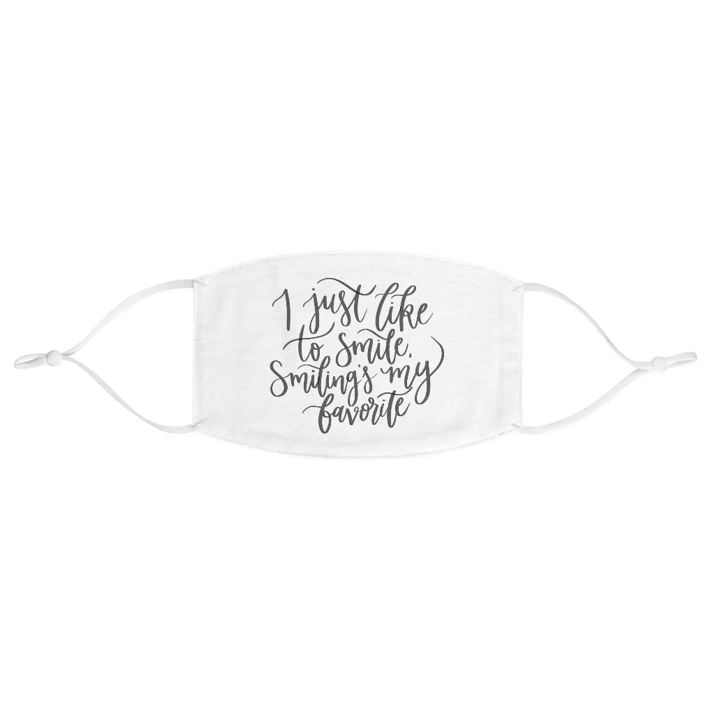 Smiling's My Favorite Fabric Face Mask sold by Detailed Threads Boutique
