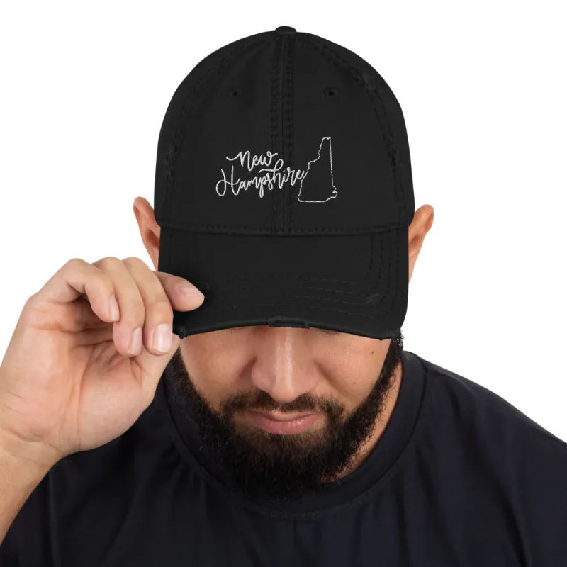New Hampshire Distressed Hat sold by Detailed Threads Boutique