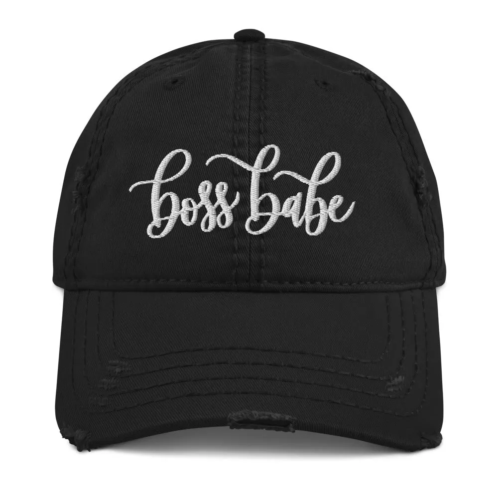 Boss Babe Distressed Hat sold by Detailed Threads Boutique product image thumbnail 2