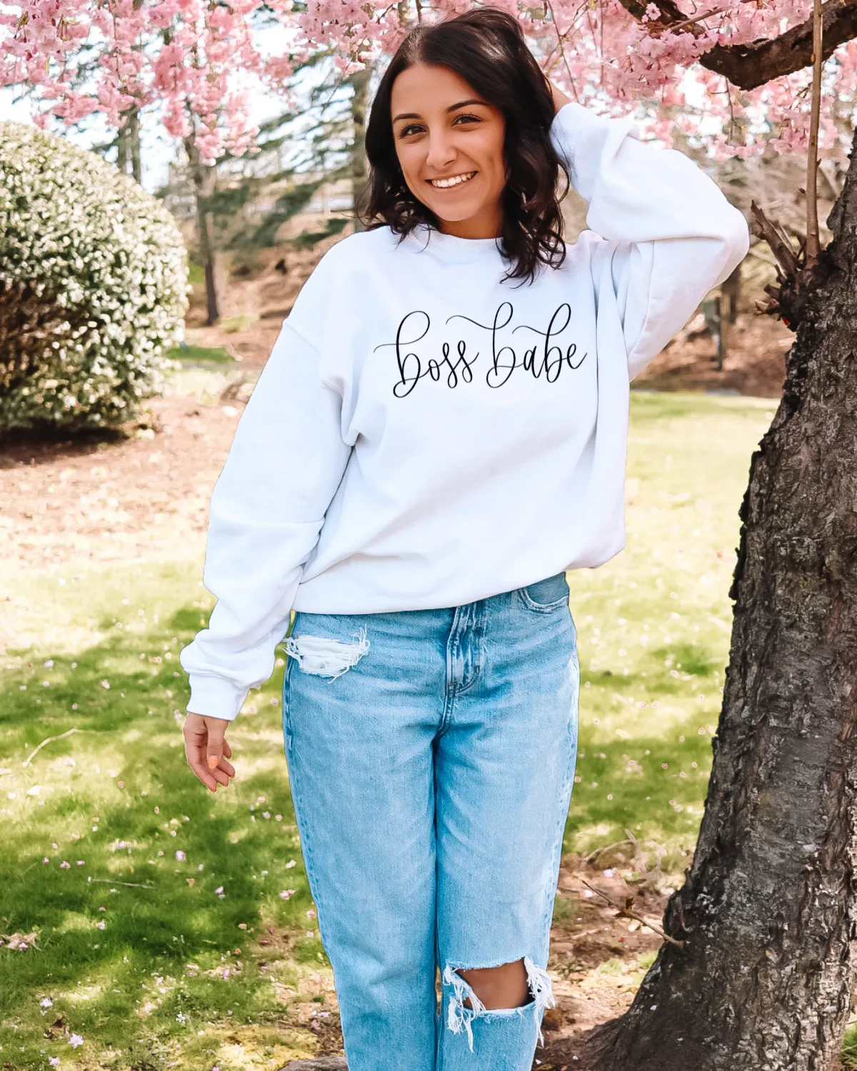 Boss Babe Sweatshirt sold by Detailed Threads Boutique product image thumbnail 4