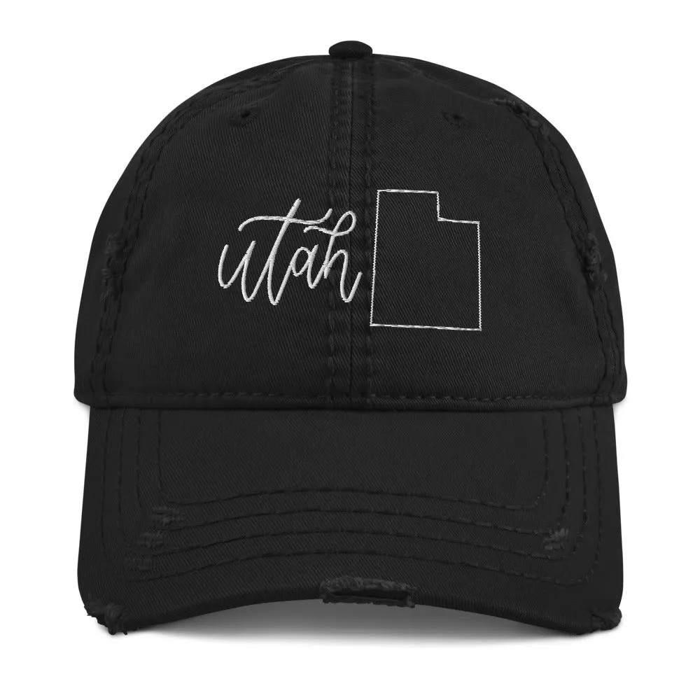 Utah Distressed Hat sold by Detailed Threads Boutique product image thumbnail 2