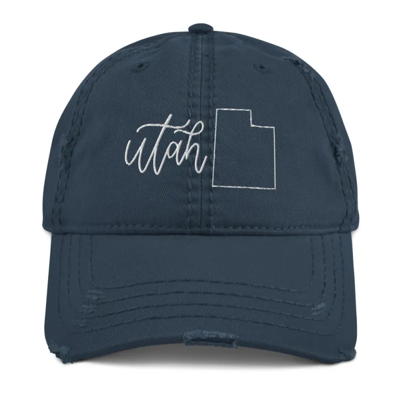 Utah Distressed Hat sold by Detailed Threads Boutique