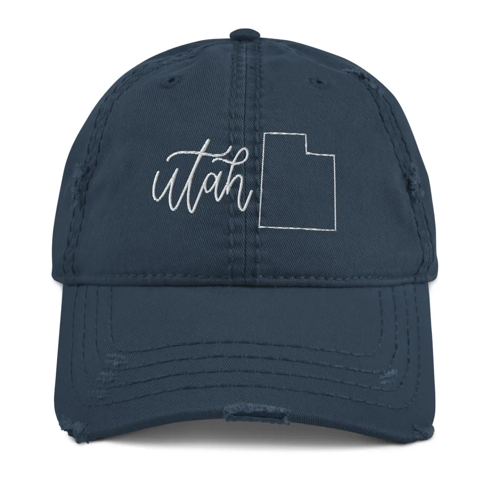 Utah Distressed Hat sold by Detailed Threads Boutique