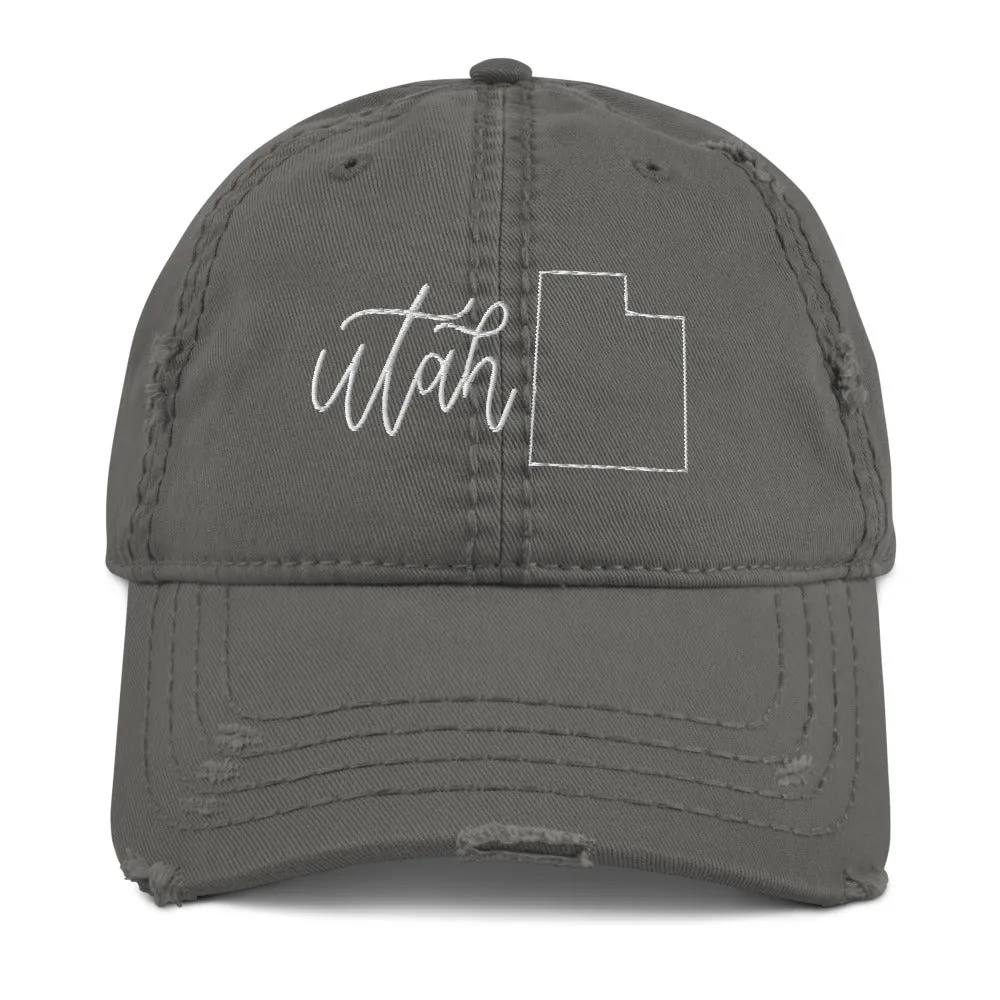 Utah Distressed Hat sold by Detailed Threads Boutique product image thumbnail 3