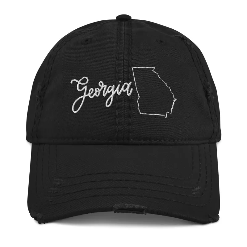 Georgia Distressed Hat sold by Detailed Threads Boutique